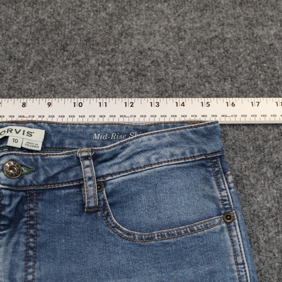 Orvis Mid-Rise Skinny Jeans Womens Size 10 Blue Denim Casual - Picture 9 of 12